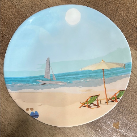 Beach House Melamine Dinnerware Set for 6. Outdoor/Indoor - Picture 2 of 4